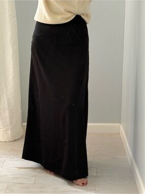 Black Maxi Skirt - Women's Long Straight Silhouette